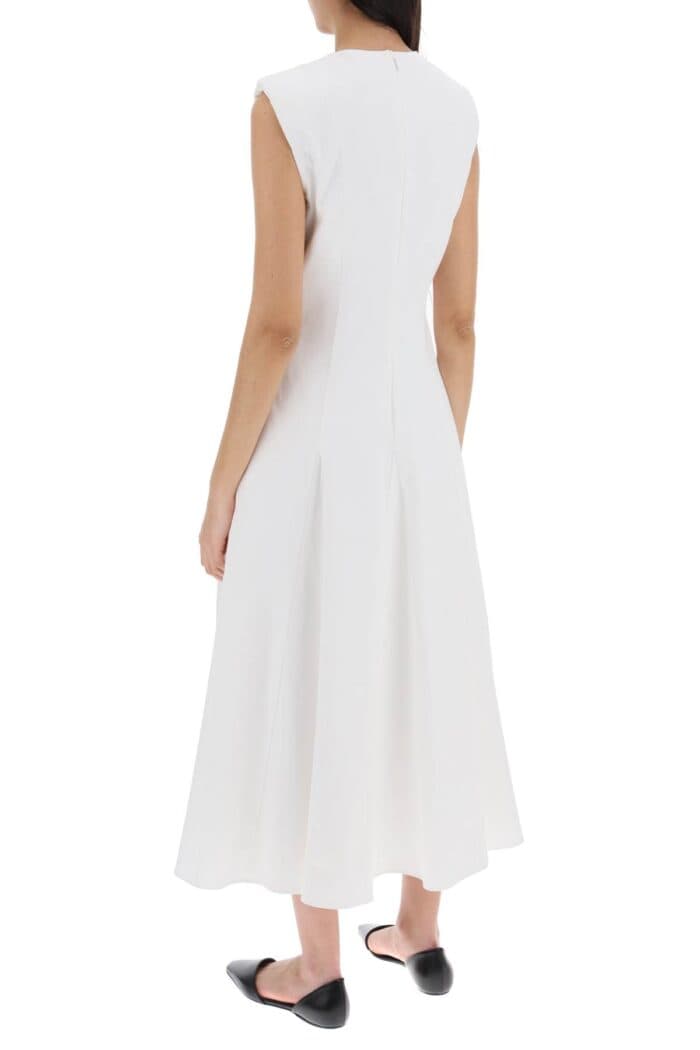 ROLAND MOURET Cotton Poplin Midi Dress In