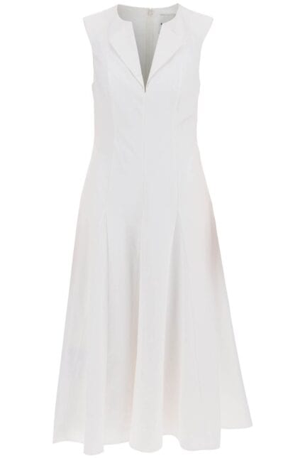 ROLAND MOURET Cotton Poplin Midi Dress In