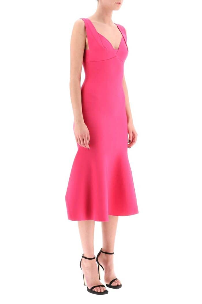 Roland Mouret Fluted Hem Midi Dress