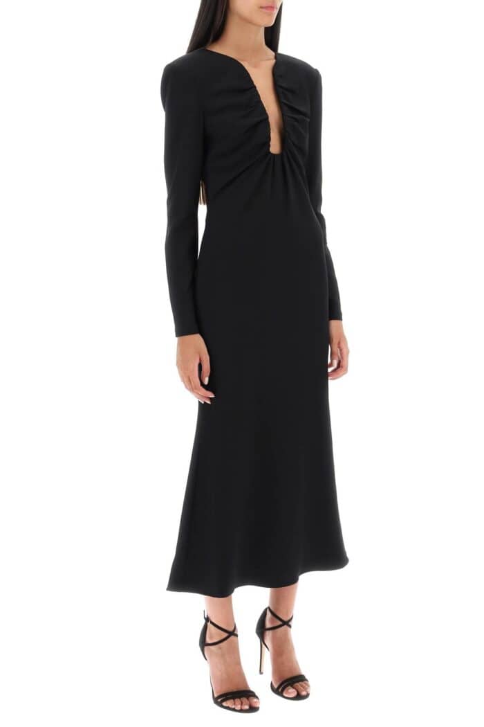 Roland Mouret Midi Dress With Plunging Neckline