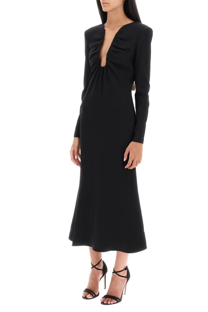 Roland Mouret Midi Dress With Plunging Neckline