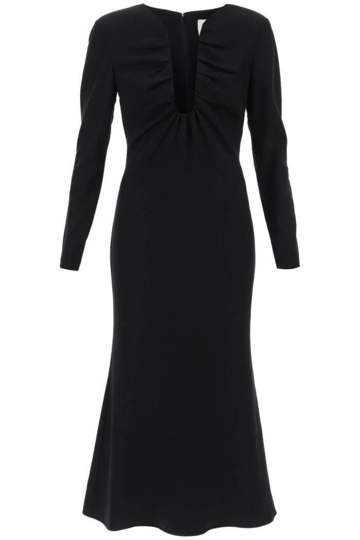 Roland Mouret Midi Dress With Plunging Neckline