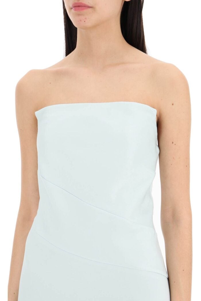 ROLAND MOURET Strapless Midi Dress Without