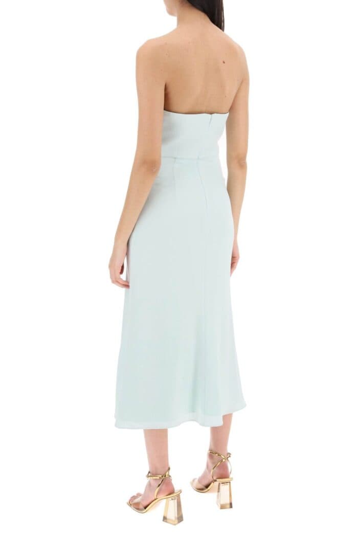 ROLAND MOURET Strapless Midi Dress Without