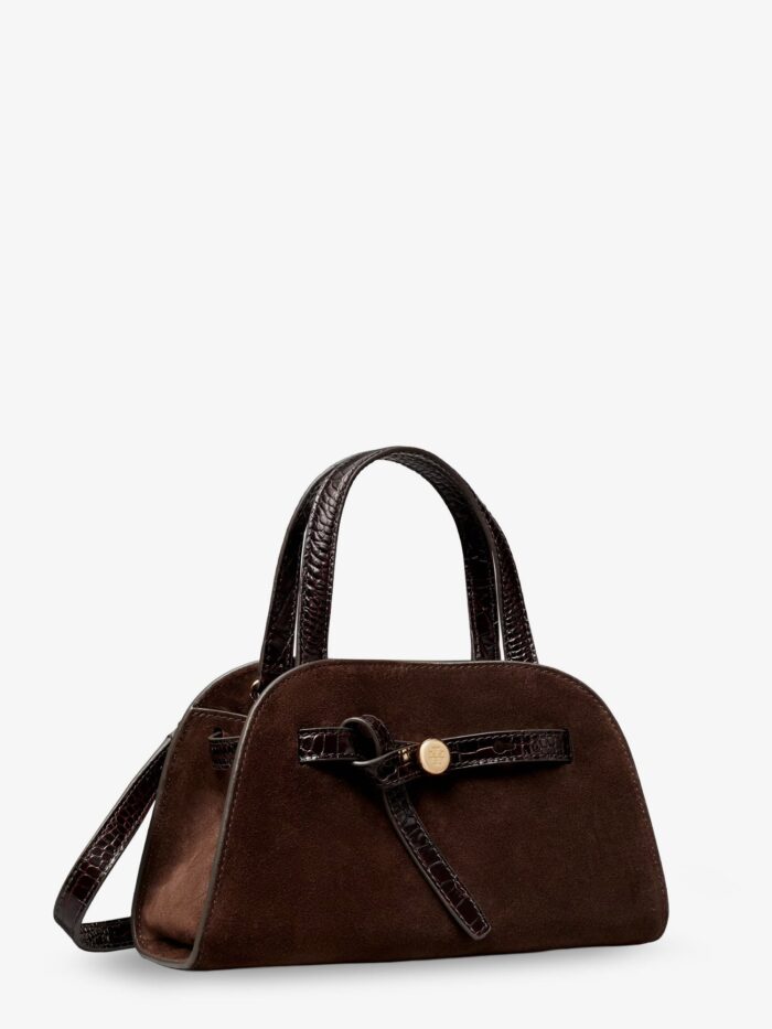 Tory Burch Romy Small Suede Satchel Bag With Shoulder Strap