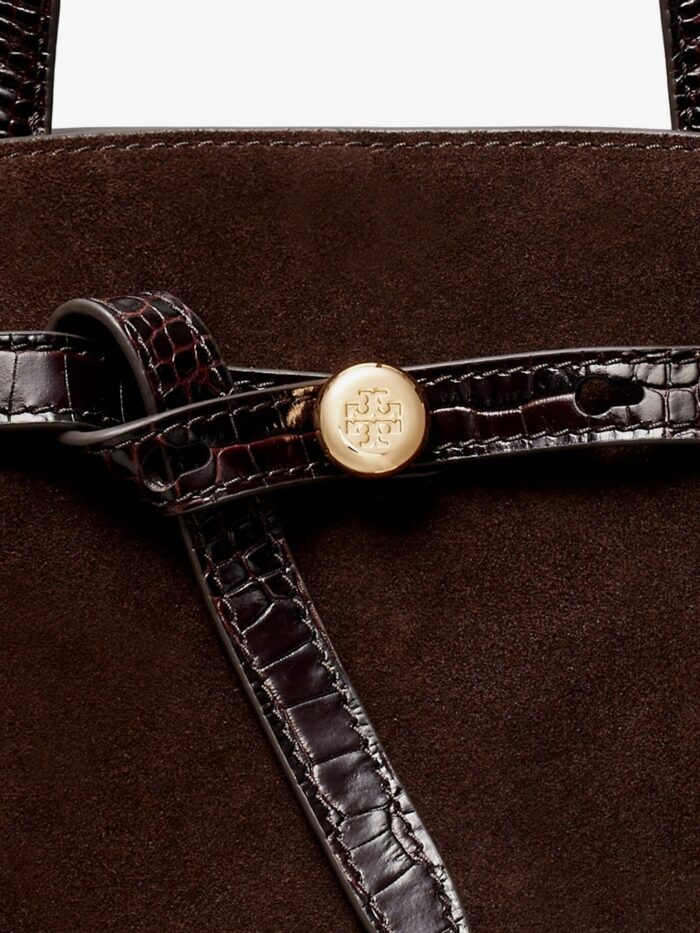 Tory Burch Romy Small Suede Satchel Bag With Shoulder Strap