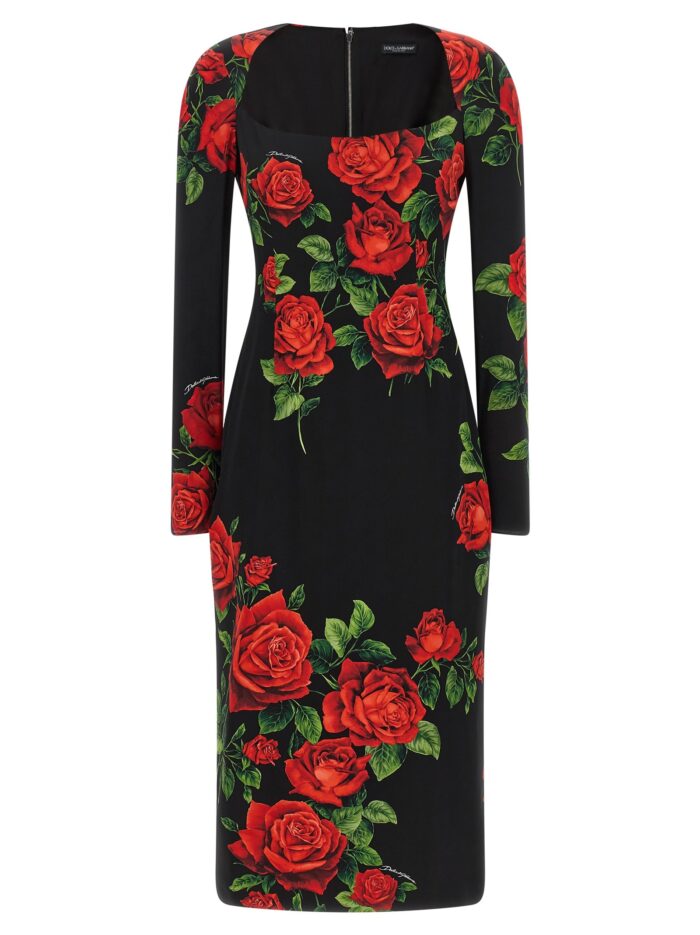 dolce & gabbana 'rose' longuette dress Dolce & Gabbana 'Rose' Longuette Dress