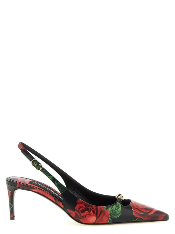 dolce & gabbana rose print slingbacks Dolce & Gabbana Rose Print Slingbacks