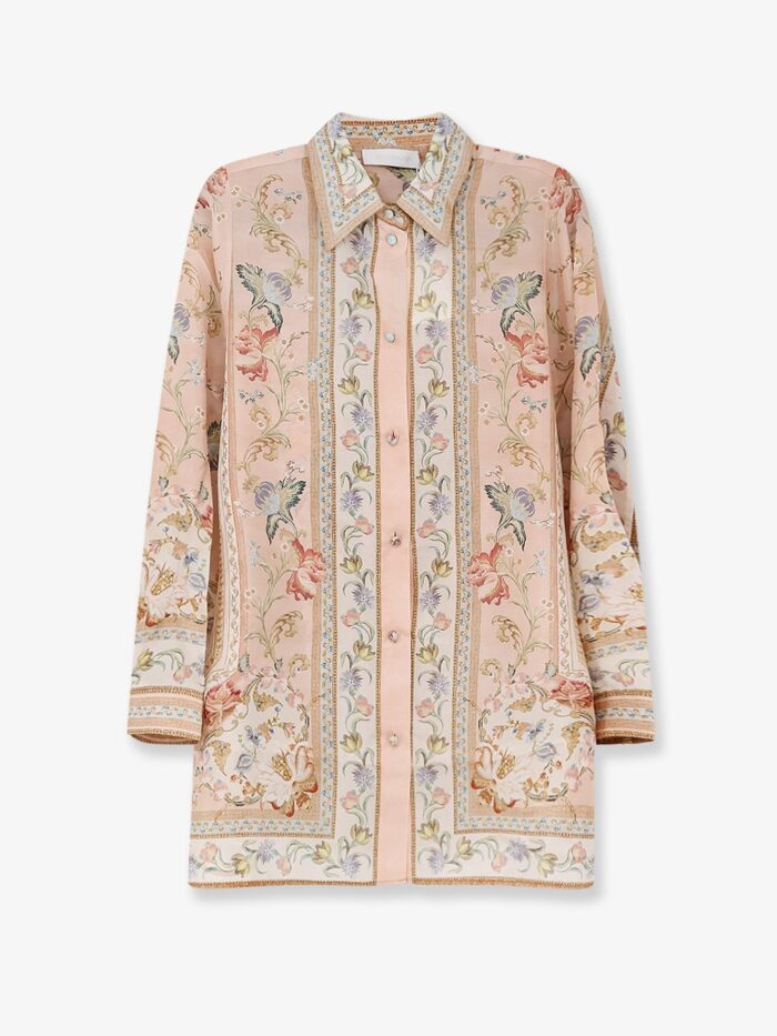 zimmermann roselight silk shirt ZIMMERMANN Roselight Silk Shirt