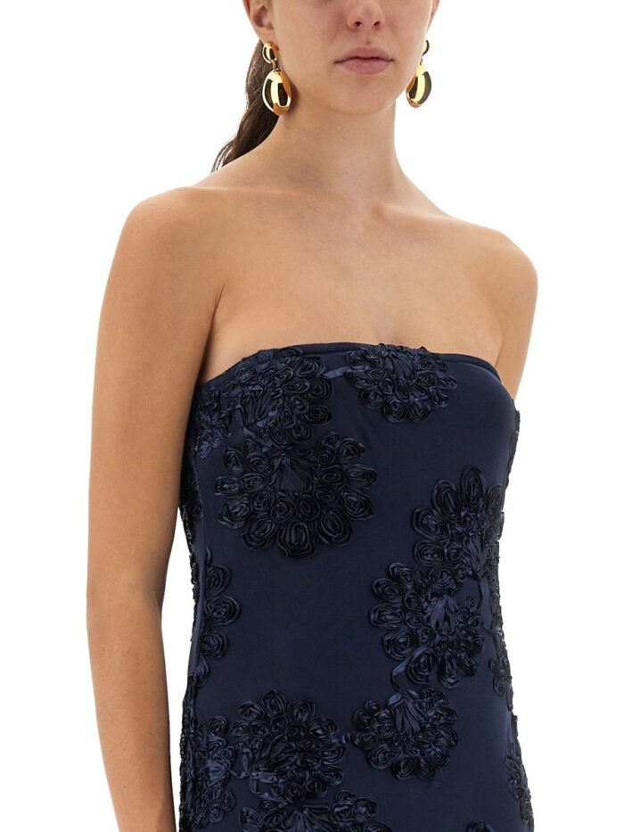ROTATE BIRGER CHRISTENSEN 3D MESH LONG DRESS