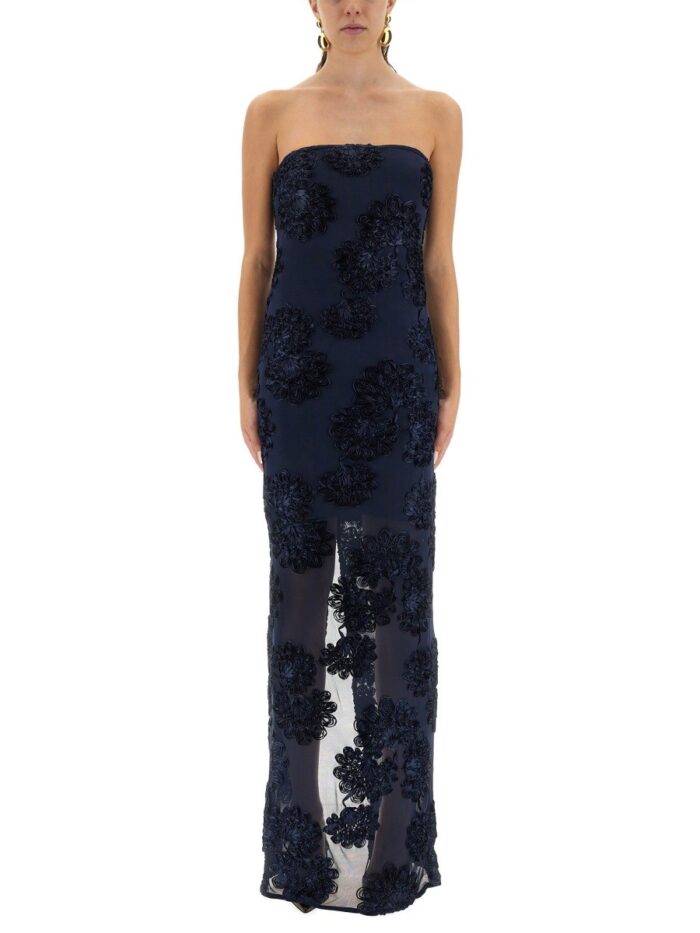 ROTATE BIRGER CHRISTENSEN 3D MESH LONG DRESS