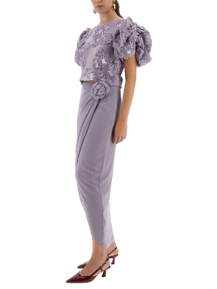 ROTATE BIRGER CHRISTENSEN ASYMMETRICAL SKIRT WITH DICTATION
