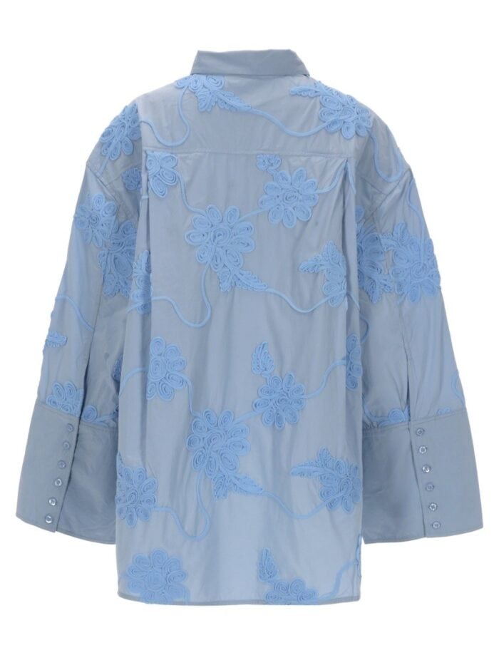 ROTATE BIRGER CHRISTENSEN CAMICIA OVERSIZE CON DETTOGLIO FLOREALE
