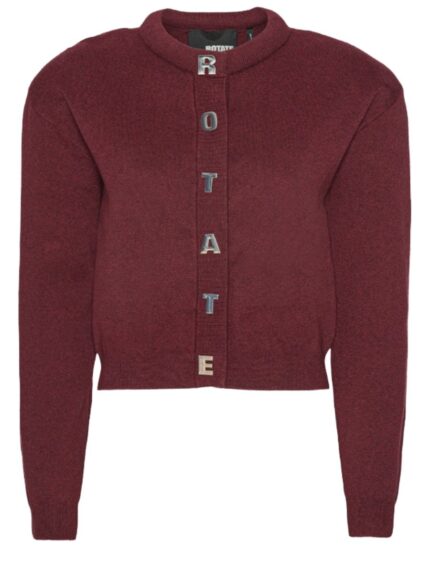 ROTATE BIRGER CHRISTENSEN CARDIGAN WITH LETTERS