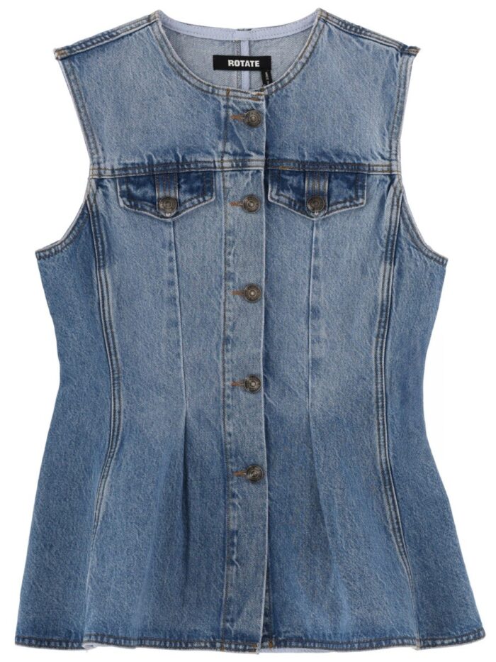 rotate birger christensen denim top ROTATE BIRGER CHRISTENSEN DENIM TOP