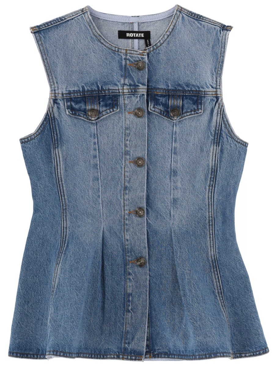 ROTATE BIRGER CHRISTENSEN DENIM TOP