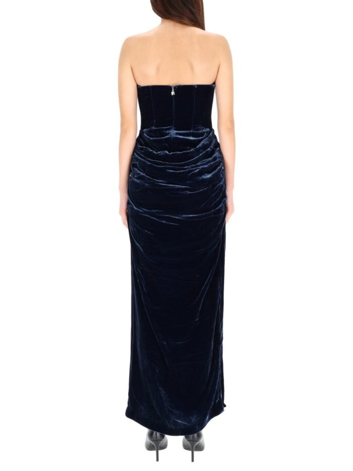 ROTATE BIRGER CHRISTENSEN DPP - VELVET DRESS WITH SIDE SLITS