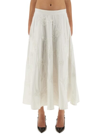 ROTATE BIRGER CHRISTENSEN FLORAL MIDI SKIRT