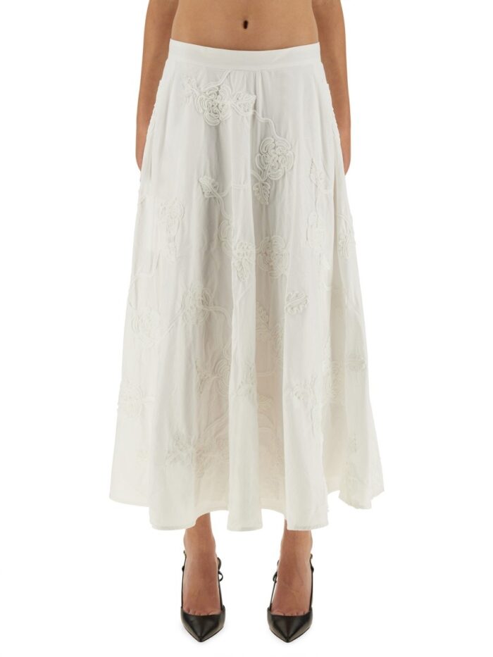 ROTATE BIRGER CHRISTENSEN FLORAL MIDI SKIRT
