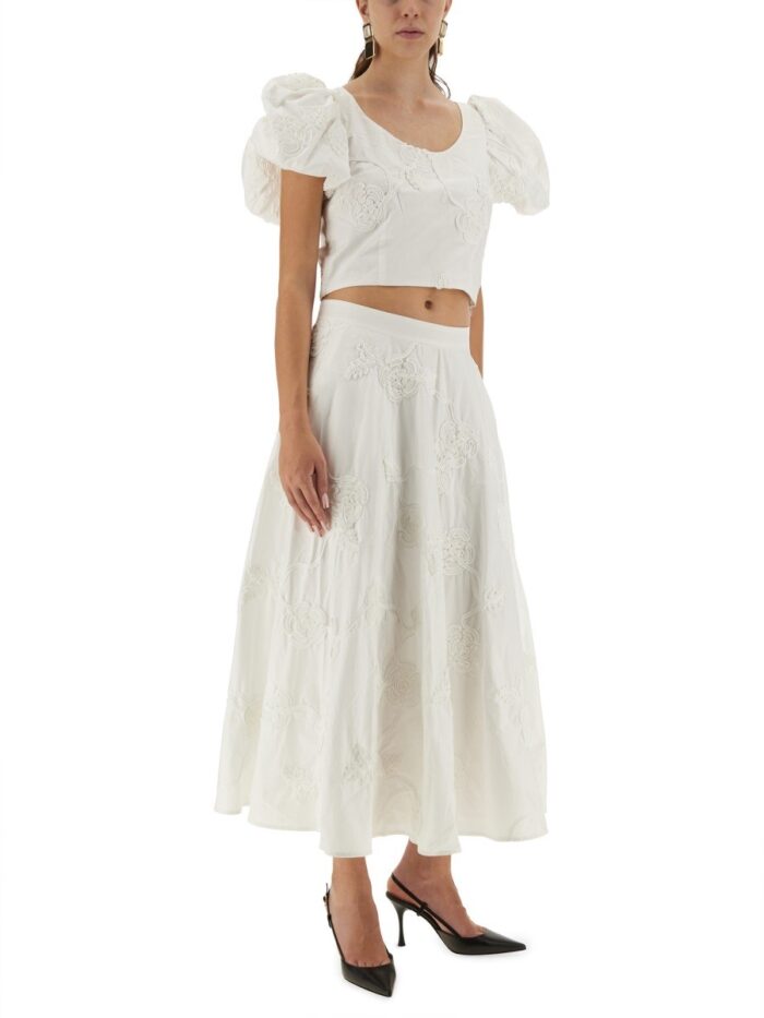 ROTATE BIRGER CHRISTENSEN FLORAL MIDI SKIRT