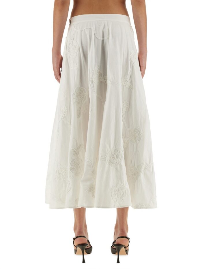 ROTATE BIRGER CHRISTENSEN FLORAL MIDI SKIRT