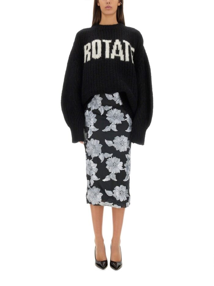 ROTATE BIRGER CHRISTENSEN FLORAL PENCIL SKIRT