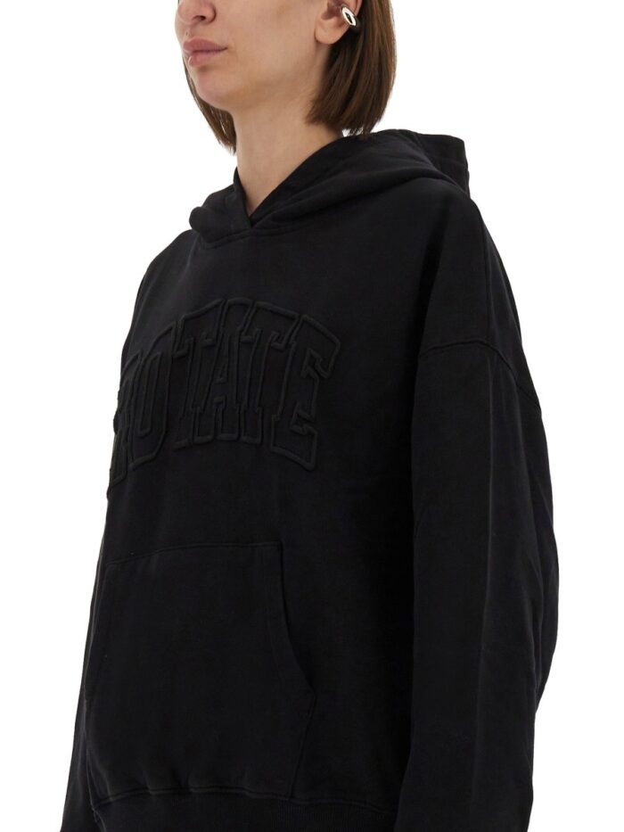 ROTATE BIRGER CHRISTENSEN HOODED SWEATSHIRT WITH LOGO
