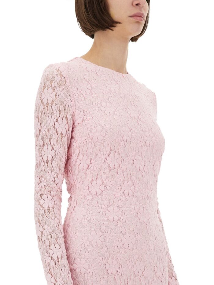 ROTATE BIRGER CHRISTENSEN LACE DRESS WITH PUFF SLEEVES