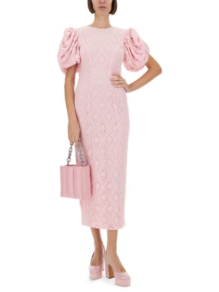 ROTATE BIRGER CHRISTENSEN LACE MIDI DRESS