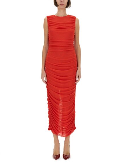 ROTATE BIRGER CHRISTENSEN LONG DRESS WITH DRAPE