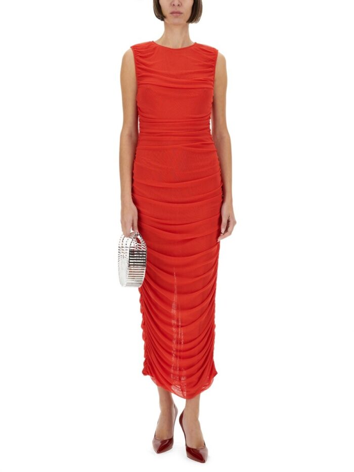 ROTATE BIRGER CHRISTENSEN LONG DRESS WITH DRAPE
