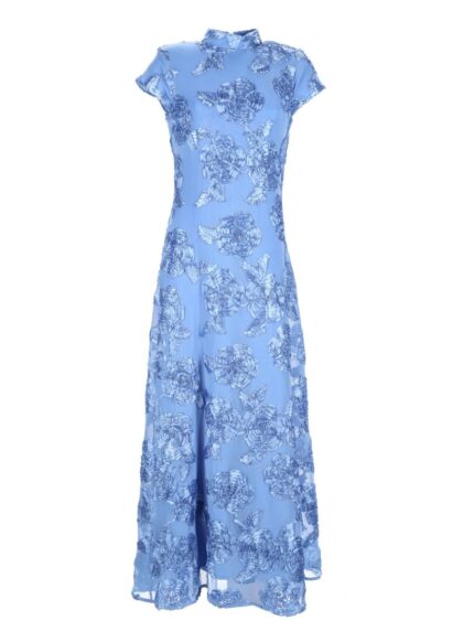 ROTATE BIRGER CHRISTENSEN LONG HALF-SLEEVE DRESS