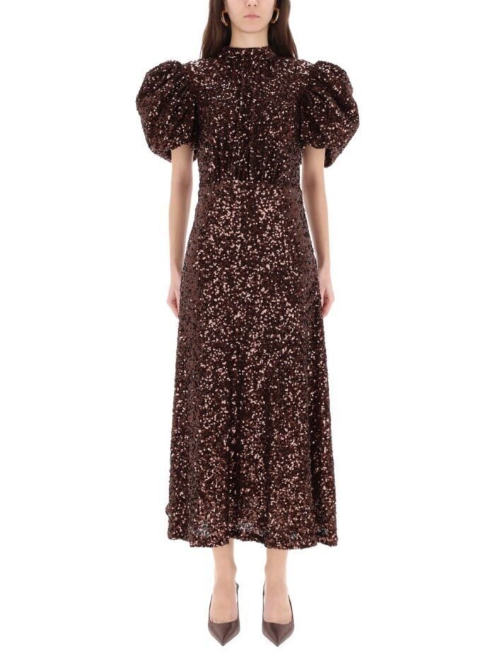 rotate birger christensen midi dress with sequins ROTATE BIRGER CHRISTENSEN MIDI DRESS WITH SEQUINS