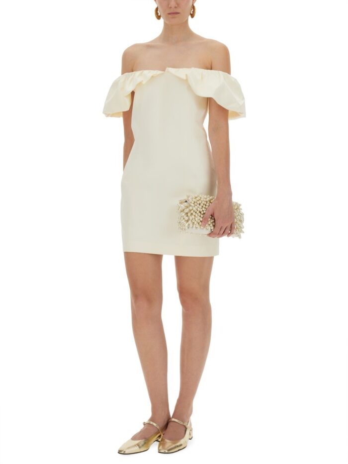 ROTATE BIRGER CHRISTENSEN MINI DRESS WITH BARE SHOULDERS