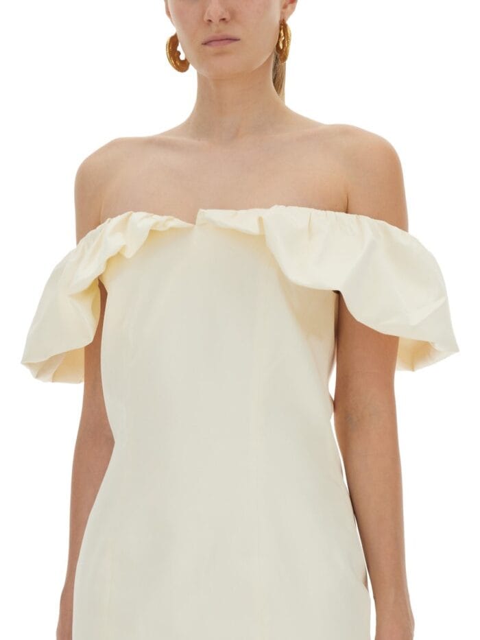 ROTATE BIRGER CHRISTENSEN MINI DRESS WITH BARE SHOULDERS