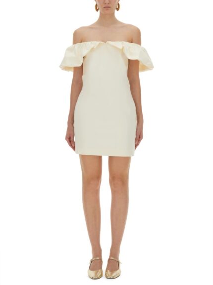 ROTATE BIRGER CHRISTENSEN MINI DRESS WITH BARE SHOULDERS
