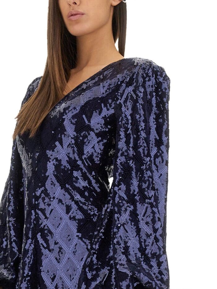 ROTATE BIRGER CHRISTENSEN MINI DRESS WITH FLORAL PATTERN