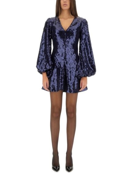 ROTATE BIRGER CHRISTENSEN MINI DRESS WITH FLORAL PATTERN