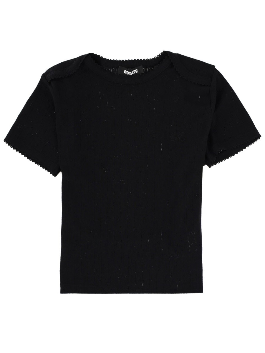 ROTATE BIRGER CHRISTENSEN "POINTELLE" T-SHIRT