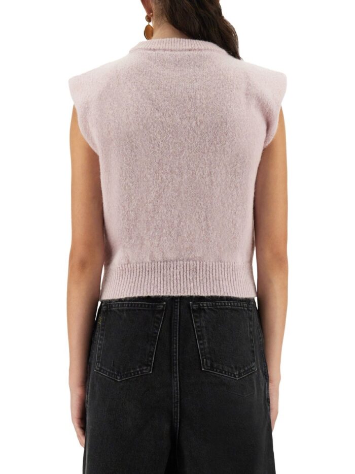 ROTATE BIRGER CHRISTENSEN SHORT VEST SHIRT WITH LOGO