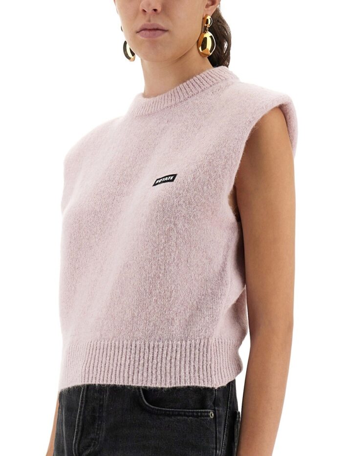 ROTATE BIRGER CHRISTENSEN SHORT VEST SHIRT WITH LOGO