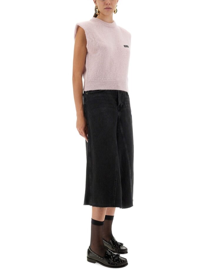 ROTATE BIRGER CHRISTENSEN SHORT VEST SHIRT WITH LOGO