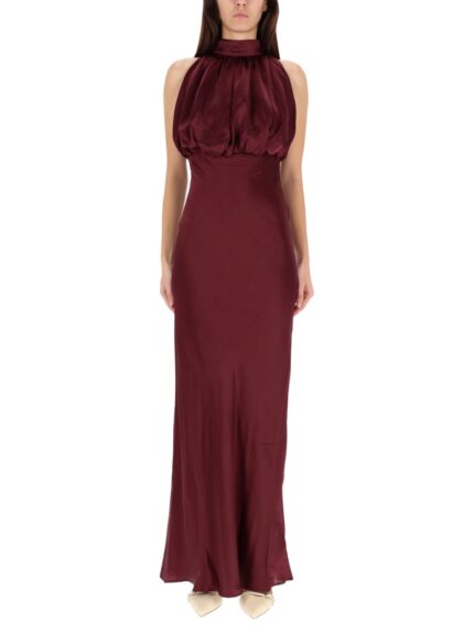 ROTATE BIRGER CHRISTENSEN SILK LONG DRESS