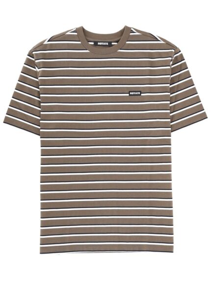 ROTATE BIRGER CHRISTENSEN STRIPED LOGO T-SHIRT