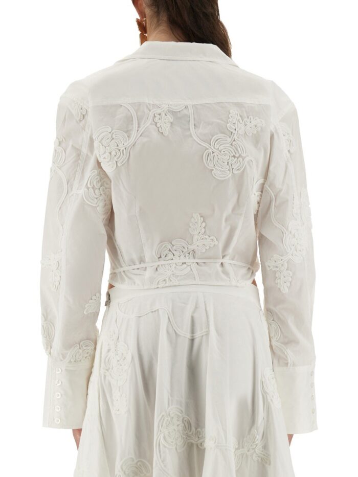 ROTATE BIRGER CHRISTENSEN WRAP-AROUND SHIRT TOP