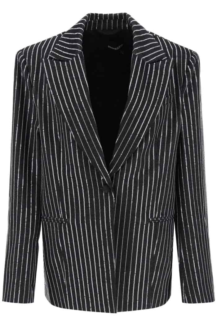 ROTATE Blazer With Sequined Stripes