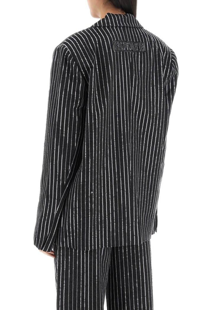 ROTATE Blazer With Sequined Stripes