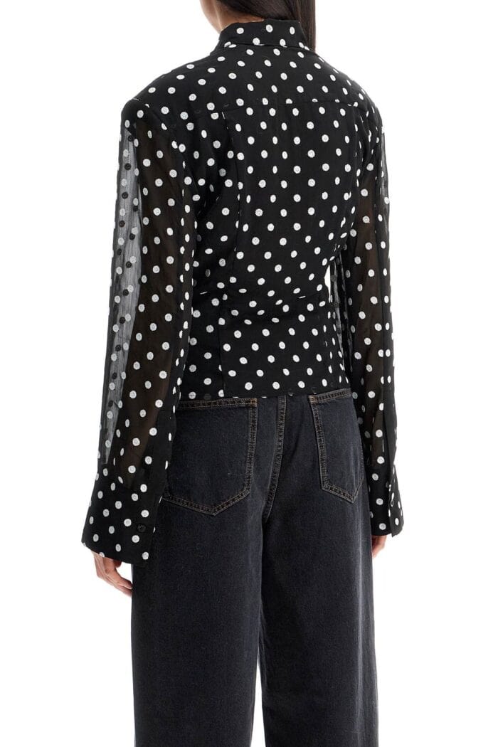 ROTATE Chiffon Blouse With Sequins