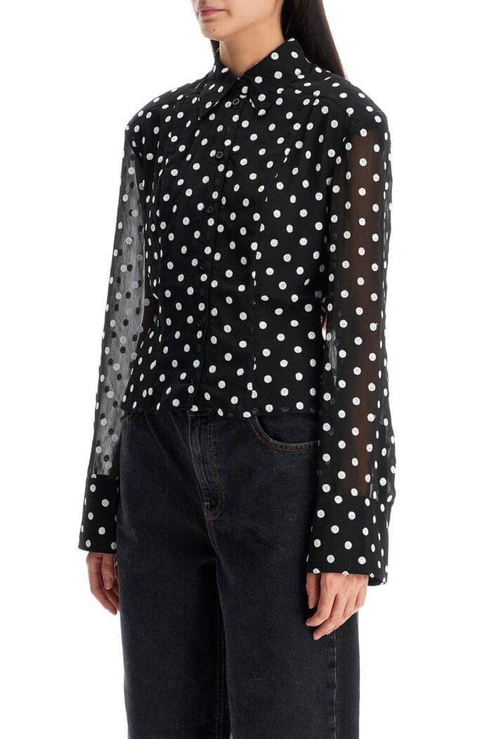 ROTATE Chiffon Blouse With Sequins