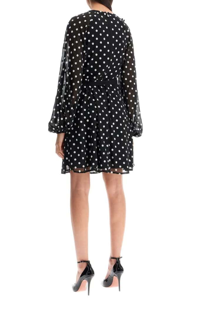 ROTATE Chiffon Mini Dress With Sequ